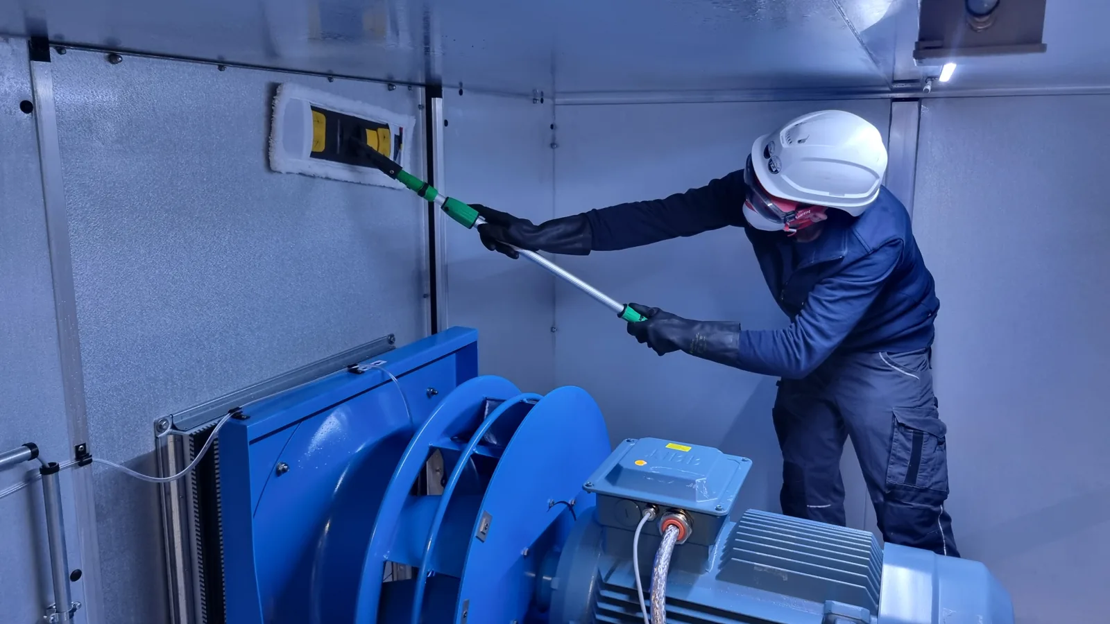 Arbeiten in der Ventilatorkammer